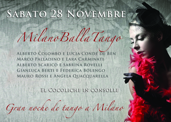 sabato 28 novembre MilanoBallaTango - gran noche de tango 